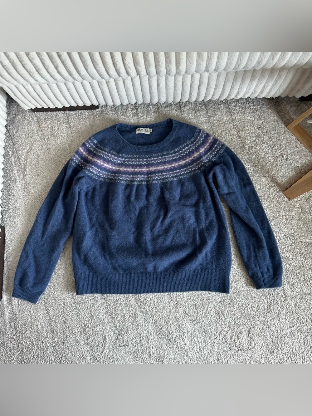 Blarney Woollen Mills 100% Wool Fair Isle Crew Sweater